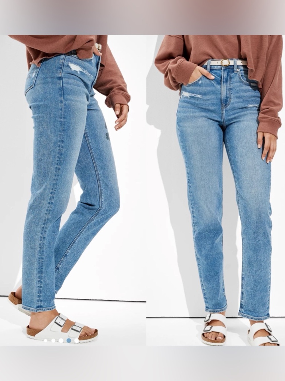 American Eagle AE Stretch Mom Straight Jeans Size 00